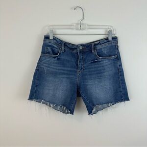 Pilcro for Anthropologie | Blue Denim Cut Off Jean Shorts Size 27 Women's